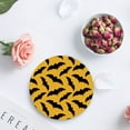 thumbnail image 3 of RYLABLUE Halloween Bat Set of 8 Round Coaster for Drinks, Absorbent Ceramic Stone Coasters Cup Mat with Cork Base for Home Kitchen Room Coffee Table Bar Decor, 3 of 5