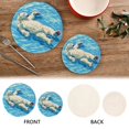 thumbnail image 4 of A Polar Bear on Water Pot Holders Set Trivets Hot Pads Cotton Mats for Cooking, 4 of 7