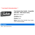 thumbnail image 2 of Front Interior Door Handle - Compatible with 2002 - 2006 Toyota Camry 2003 2004 2005, 2 of 2