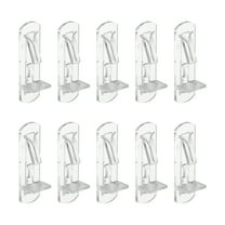 Uxcell 10 Pcs Clear Plastic Locking Shelf Pins Fits 5mm Peg Hole 16mm Thick