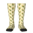 thumbnail image 2 of Lsque Yellow Corn Printed Crew Socks Men's Women's LightWeight Thin Casual Calf Socks ,Knee High Socks,Cotton Socks, 2 of 9