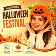 thumbnail image 2 of DHFJKG Funny Plush Pumpkin Hat, Adult Halloween Novelty Headwear, Photo Props Dress Up Halloween Party Headgear, 2 of 9
