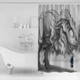 thumbnail image 4 of 54x78 Inch Shower Curtain Decorative Dinosaurs Boy Bathtub Bath Curtains Fabric Waterproof Bathroom Decor Gray Funny Cartoon Forest Animals Small Stall Shower Curtain Set with 12 Hooks, 4 of 6