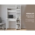 thumbnail image 3 of Tuhome Versalles Writing Desk with Two Superior Shelves, Five Side Open Storage Compartment, 3 of 11