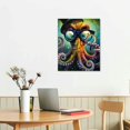 thumbnail image 3 of Acheng Octopus With A Colorful Eyeglasses Canvas Wall Art Paintings Art Artwork Painting gifts Ocean aesthetic Sea Posters Abstract Art Paintings for Bedroom Living Room Wall Decor 12x16 in, 3 of 5