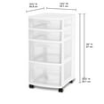 thumbnail image 2 of Sterilite 4 Drawer White Cart, 2 of 6
