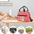 thumbnail image 4 of FOR U DESIGNS Corgi Lunch Box Personalized Lunch Bag Leakproof Insulated Lunch Tote Bag Containers Portable Zipper Lunch Bag with Adjustable Strap, Pink, 4 of 6