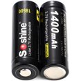 thumbnail image 5 of 18500 Rechargeable y,Li-ion 3.7V 1400mAh Button Top y with Protected - 4 Pack Soshine, 5 of 5