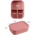 thumbnail image 5 of Jinsinto Silicone Bento Boxes Lunch Container,Leak-Proof Lunch Container, BPA-Free, Dishwasher Safe (Light Red), 5 of 5