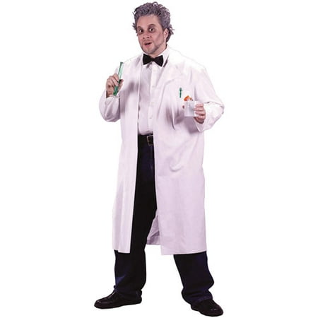 Mad Scientist Lab Coat Adult Halloween Costume - One