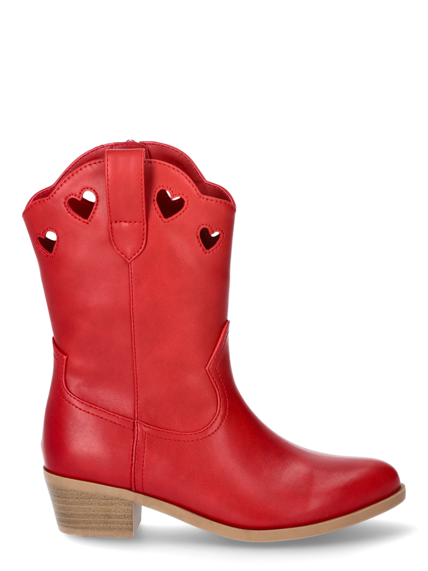 Wonder Nation Toddler & Girls Fashion Metallic Heart Cowgirl Western Boot