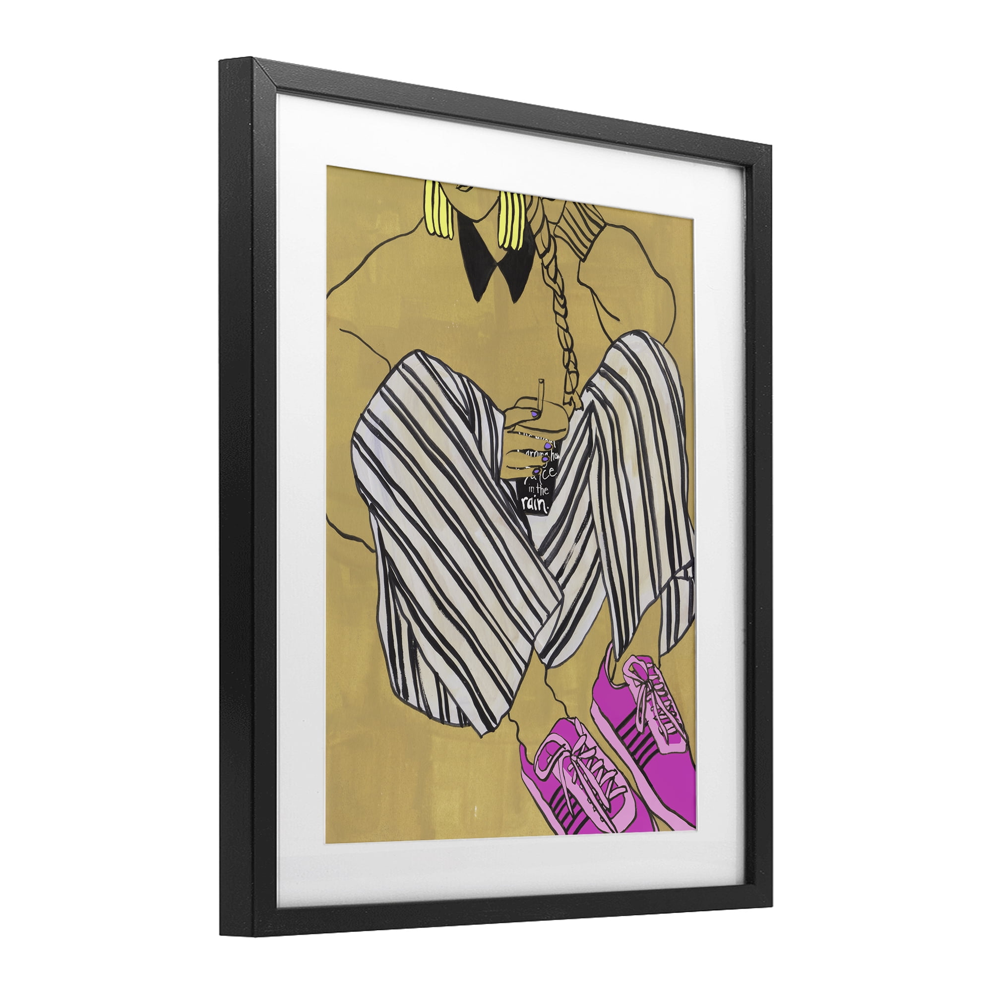 Stupell Industries Crimson Thread Fashionista Black Framed Print Under Glass, design by Melissa Wang