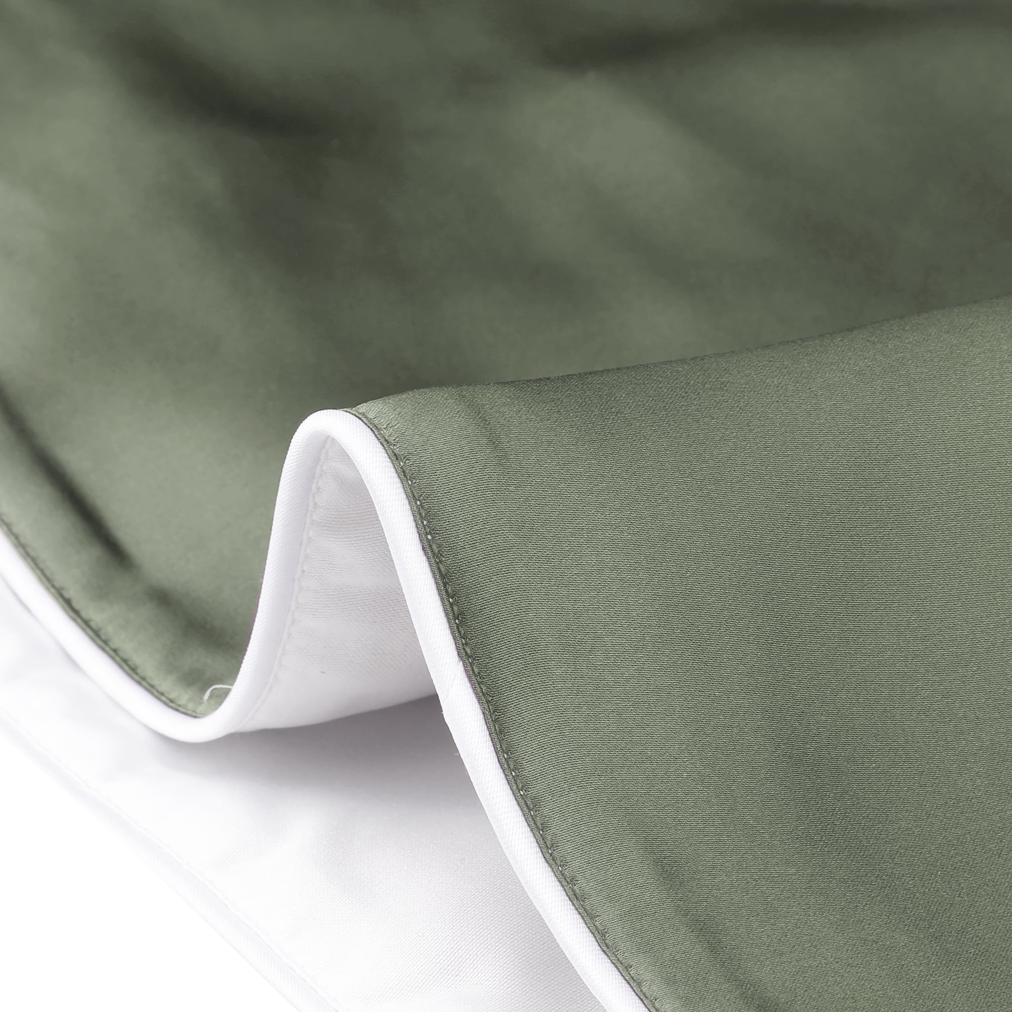 REGALWOVEN Silk Pillowcase Soft Queen Silk Pillow Cover with Envelope Closure Green Queen(20'x30')