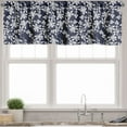 thumbnail image 3 of Ambesonne Navy Blue Valance & Curtain, Floral Botanic Design, 55"x45", Dark Blue White, 3 of 7