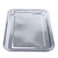 thumbnail image 1 of 1 bandeja rectangular de acero inoxidable, accesorio de picnic para barbacoa multiusos 45 x 35 x 2 cm kusrkot Bandeja para platos de acero inoxidable, 1 of 6