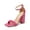 HOT PINK, variant on Women's Heels for Women Braided Open Toe Ankle Strap High Block Chunky Heel Sandals Party Wedding Dress Pumps Shoes
