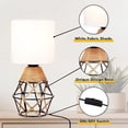 thumbnail image 6 of A set of woven rural-style table lamps with a switch, equipped with an adjustable shade, suitable for bedroom, living room, home office and bedside table decoration [black], 6 of 9