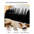 thumbnail image 4 of Black White Sofa Covers for 2-3 Cushion Couch L-Shaped Sectional, Modern Geometric Abstract Gradient Striped Washable Sofa Covers Slipcover for Living Room Furniture, Couch Cover Blanket 71"x134", 4 of 9