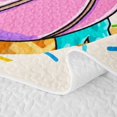 thumbnail image 5 of Homewish Basketball Ice Cream Drip Bed Spread Queen,Waffle Us Flag Queen Coverlet Set,3-Piece, 5 of 7