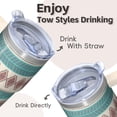 thumbnail image 4 of 20oz Bohemian Tumbler with Lids & Straws, Stainless Steel Insulated Travel Coffee Mug, Double Wall Vacuum Cup, Leakproof for Drinks, 4 of 5