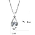 thumbnail image 2 of Luxe Jewelry Designs Women's Stainless Steel Marquise Shaped Pendant Necklace with Cubic Zirconia, 2 of 3
