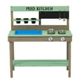 thumbnail image 7 of COCLUB Wooden Play Kitchen Set for Kids, Outdoor Pretend Kitchen with Cookware Accessories, Gift for Ages 3-8, 7 of 7