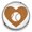 Brown, variant on Snap Jewelry 18MM Orange Baseball Heart Ginger Charm Button