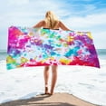 thumbnail image 1 of Summer Microfiber Beach Towel Double-faced Velvet Quick-drying Bath Towel, 1 of 4