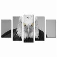 thumbnail image 1 of Cuadro decorativo águila calva blanco y negro ojos amarillos juego de 5 piezas 150x80 cm ideal para sala oficina estudio, 1 of 5