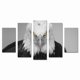 thumbnail image 1 of Cuadro decorativo águila calva blanco y negro ojos amarillos juego de 5 piezas 150x80 cm ideal para sala oficina estudio, 1 of 5