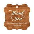 thumbnail image 1 of Darling Souvenir Baby Shower Merci Faveur Tags Cadeau Suspendu Personnalisé Tags-Bois Rustique-50 Tags, 1 of 1
