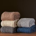 thumbnail image 4 of Noble House Chunky Knit Acrylic Fabric Throw Blanket, 50" x 60", Blush, 4 of 7