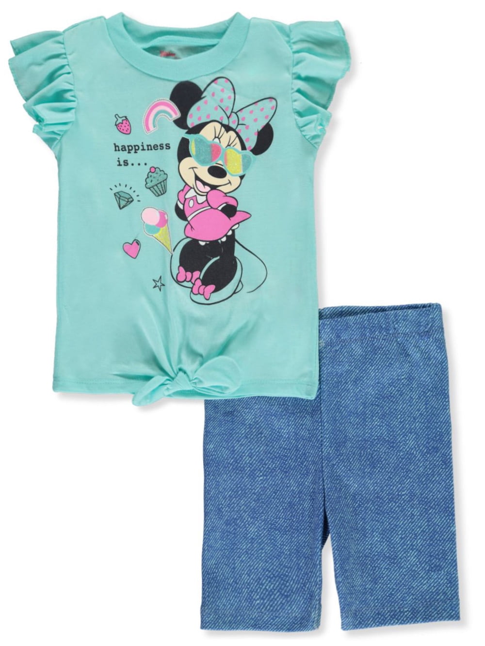 Minnie Mouse - Disney Minnie Mouse Girls' Glitter Minnie 2-Piece Shorts ...