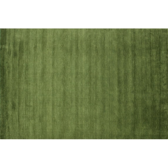 Ahgly Company Indoor Rectangle Contemporary Seaweed Green Abstract Area Rugs, 5' x 8'