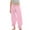 Pink, variant on cFmduc Women's Striped Wide Leg Pants Elastic Waist Ruffle Hem Pants Casual Loose Trousers with Pockets