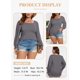 thumbnail image 3 of Camiseta tipo túnica Eytino para mujer, talla grande, manga larga, gris oscuro, 3 of 6