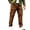 Mens Pants Brown, variant on Cargo Pants for Men Multi-Pocket Elastic Waist Drawstring Outdoor Hiking Fishing Climbing Trousers Dad Gifts