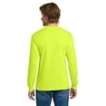 thumbnail image 4 of Gildan High Visibility Safety T-Shirt | Hi Vis Long Sleeve Safety Green Shirt 5.3 oz 50/50 Cotton-Polyester Safety Tee Single Pack Adult Size S, 4 of 6