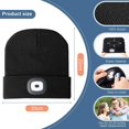 thumbnail image 3 of Sombrero de gorro con luz LED unisex actualizado, faro de brillo ajustable recargable, luz de sombrero LED de invierno oso de fresa Hogar, 3 of 5