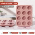 thumbnail image 4 of Bakdcore 12 Cup Muffin Pan, Carbon Steel Cupcake Tin, Non Stick Muffin Tins for Making Muffin Cakes,Bread, Tart(2-Count), 4 of 6
