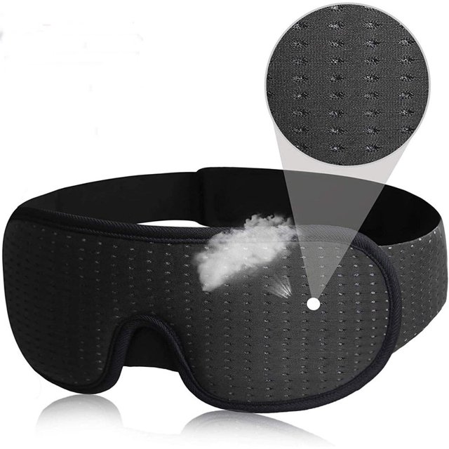 Block Light Sleep Eye Mask Suave acolchado Travel Shade Cover Rest Relax Sleeping Blindfold Eye Cover Sleep Mask Eye Patch JM