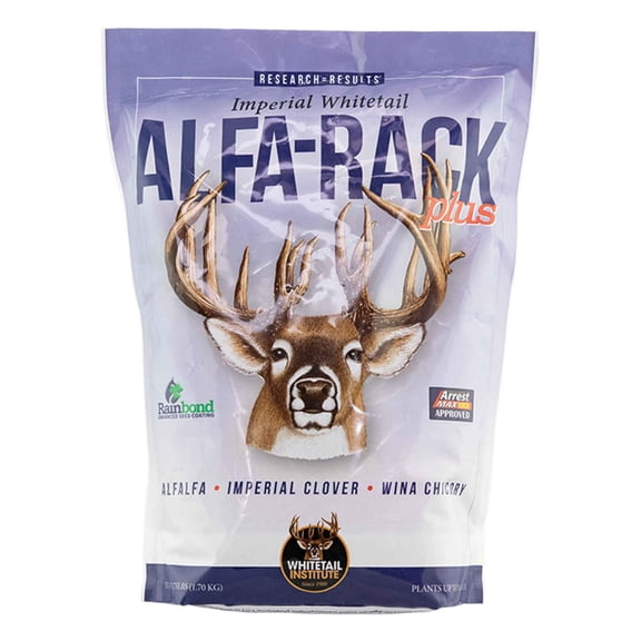 Whitetail Institute Imperial Alfa Rack Plus - 33 lbs (2.5 acres) - Carton of 2- 16.5lb Bags