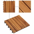 thumbnail image 3 of vidaXL 10 pcs Decking Tiles, 11.8"x11.8", Solid Acacia Wood, Weather Resistant, Varnished Finish, 3 of 6