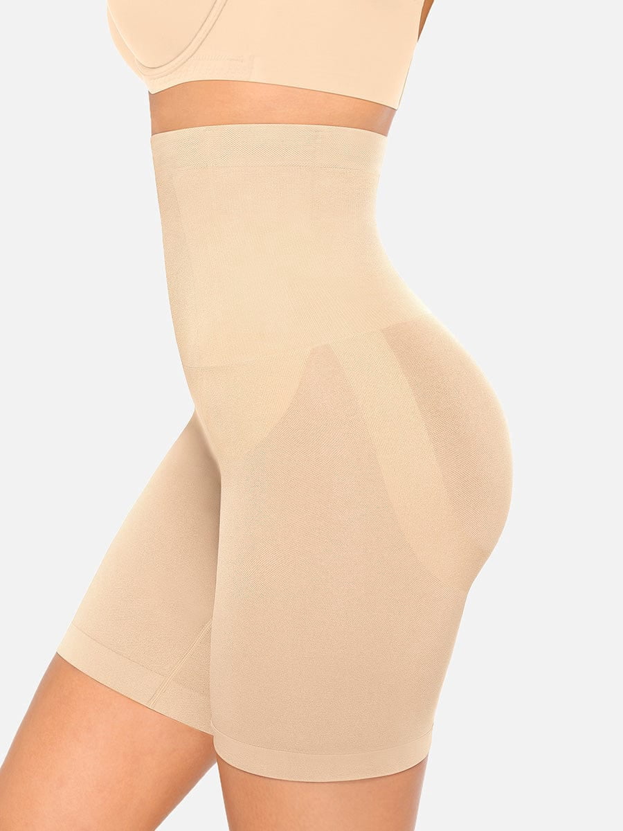 FeelinGirl Women's Seamless Comfort Mid-Waist Tummy Control Shaping Shorts, Sizes XS-4XL