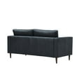 thumbnail image 2 of Crafters and Weavers Alamo Contemporary Italian Leather Loveseat in Slate, 2 of 3