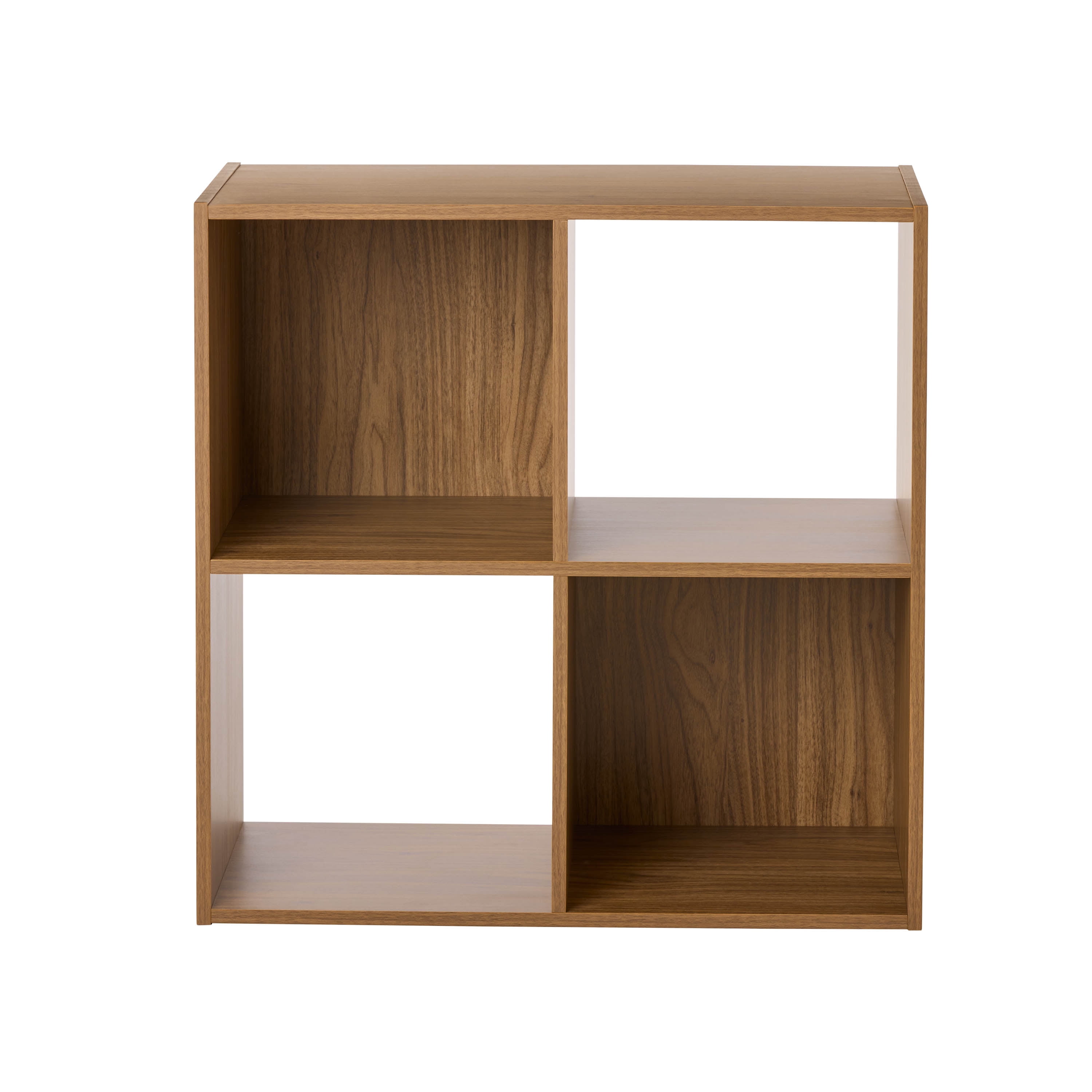 Mainstays 4 Cube Storage Organizer, Warm Walnut
