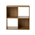 thumbnail image 5 of Mainstays 4 Cube Storage Organizer, Warm Walnut, 5 of 7