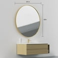 thumbnail image 4 of PAIHOME Gold 30 Inch Round Bathroom Mirror, Metal Frame Circle Vanity Mirror for Bedroom, Living Room, 4 of 7