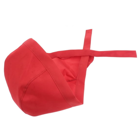 OUNONA Fashion Chefs Hat Kitchen Catering Skull Ribbon Turban (Red)