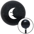 thumbnail image 1 of American Shifter  White Crescent Moon Smiling Black Metal Flake Shift Knob with M16 x 1.5 Insert Auto, 1 of 1